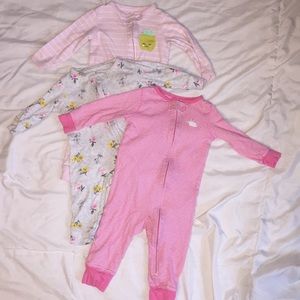 Baby Girl Footless LS Bodysuits